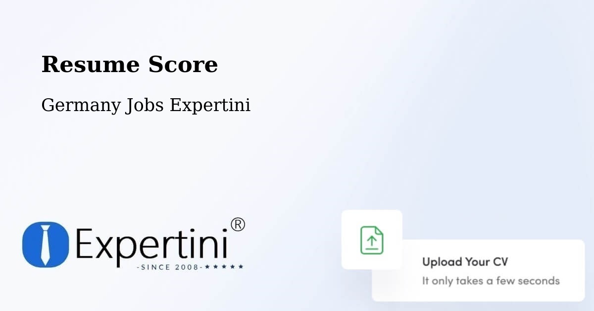 Resume Score & Job Description Match Tool – Bexbach - Germany Jobs Expertini